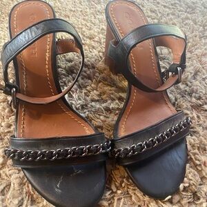 Coach Black Leather Women's Sandals